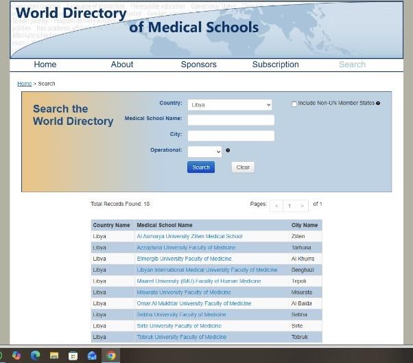 Maaref University (IMU) Faculty of Human Medicine is now listed in the World Directory of Medical Schools